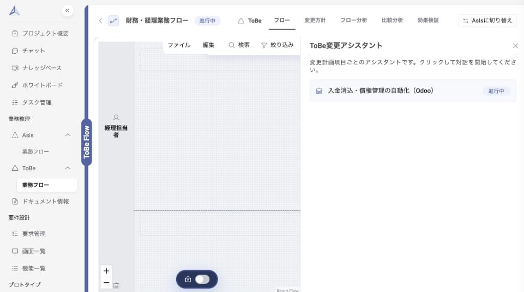 ToBe変更アシスタント一覧 — 変更計画項目ごとのエージェントを選択できます